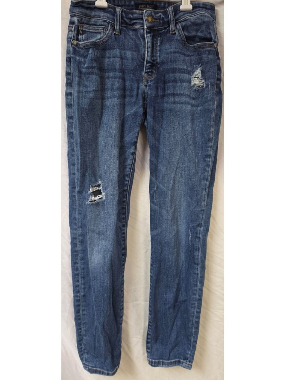 Judy Blue Los Angeles 5/27 Distressed Slim Fit Blue Denim Jeans Style JB82104DK